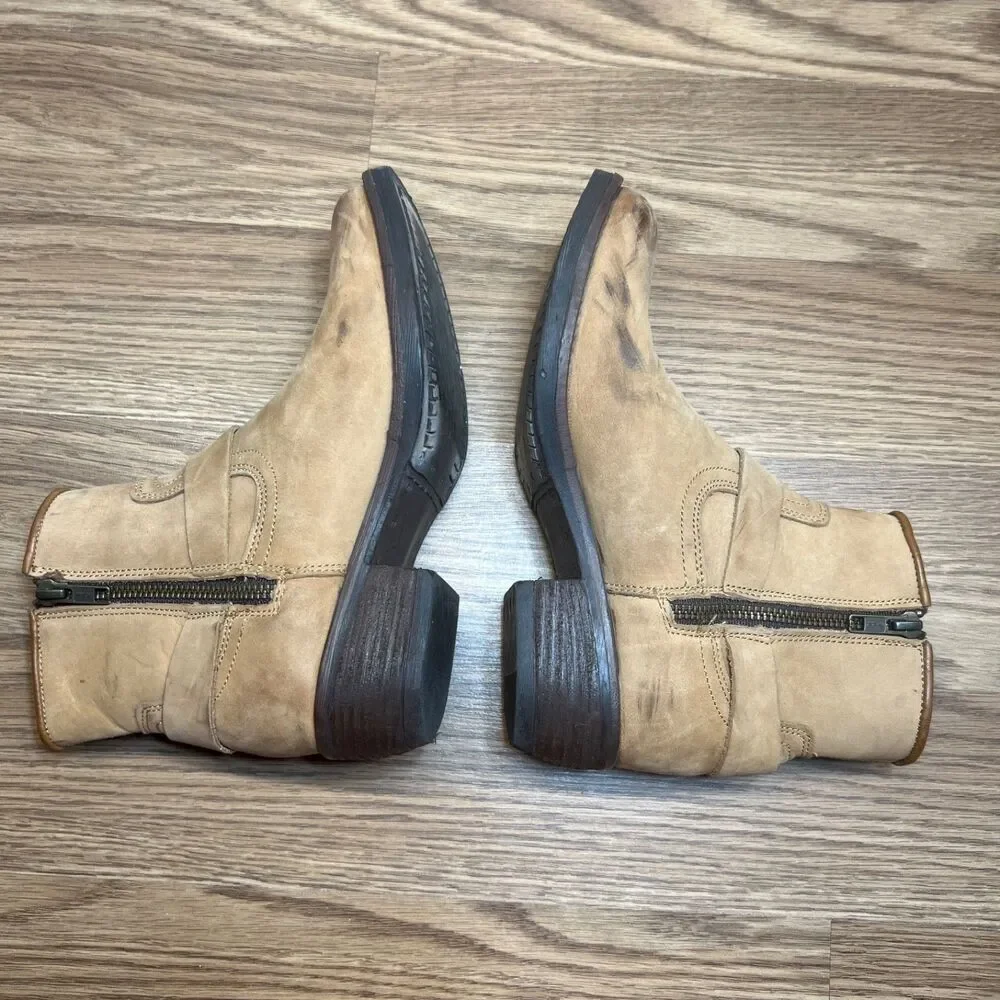 Harley Davidson Abbington Tan D84493 Women's 6 M Harness Ankle Boots